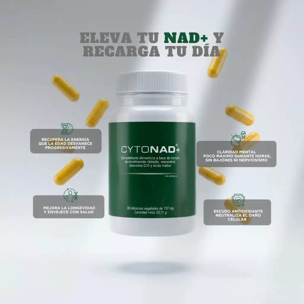 Suplemento NAD+ CYTONAD+ beneficios antienvejecimiento – Laboratorios OzoLife