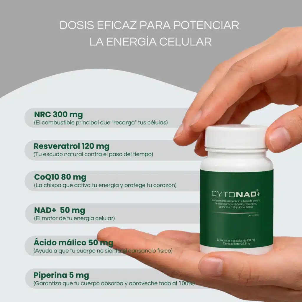 CYTONAD+ suplemento con NAD+ Laboratorios OzoLife – cápsulas vegetales