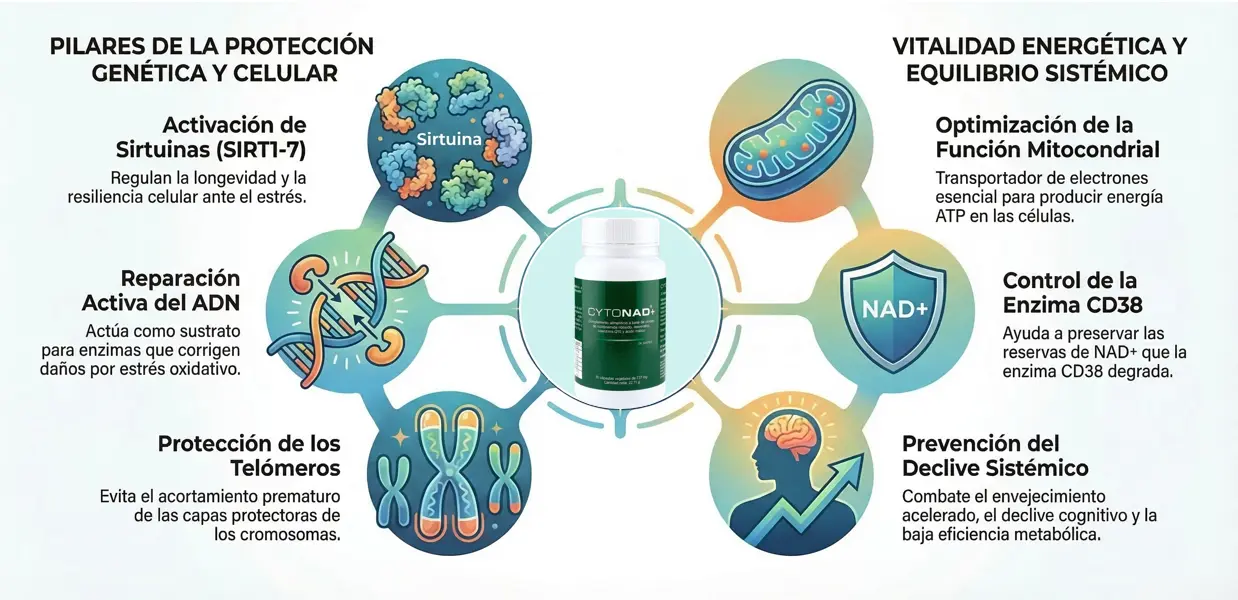 CYTONAD+ con Cloruro de Nicotinamida Ribósido: beneficios para la energía celular
